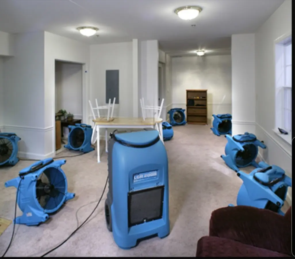 Air movers and dehumidifier setup for Water Extraction & Removal in Port Huron